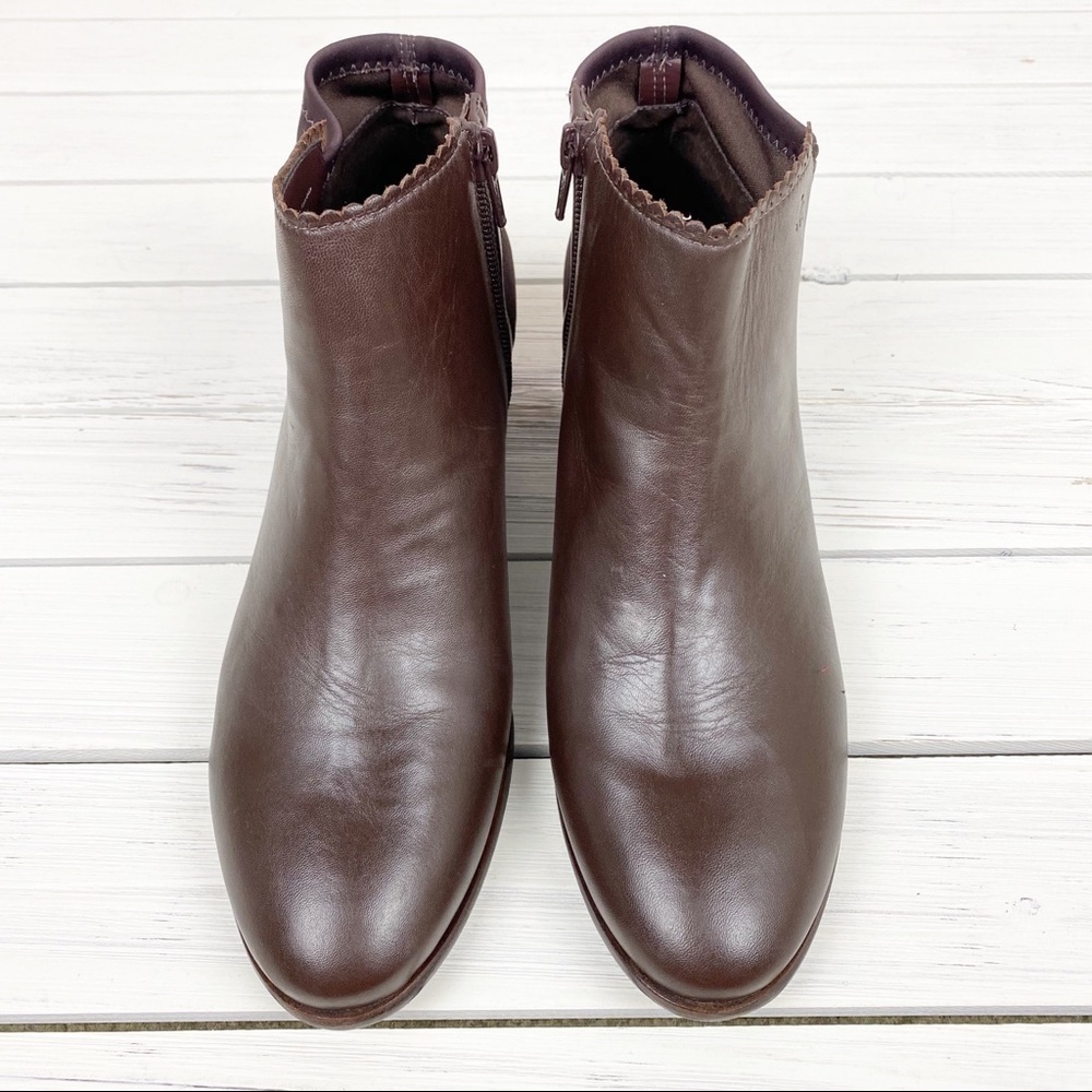 Jack Rogers Bailee Brown Leather Ankle Boots 9.5 - Picture 2 of 8